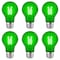 Luxrite A19 LED Edison Green Light Bulbs 4.5W 60W Equivalent Clear Glass E26 Base, 6PK LR21722-6PK - alternate 1